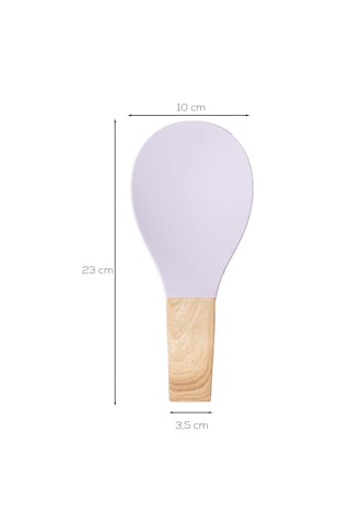 Porsima Pbt-718-3 Bambu Saplı Silikon Kirli Kepçe Kaşıklık Altlığı Kepçe Ve Kaşık Nihalesi Lila