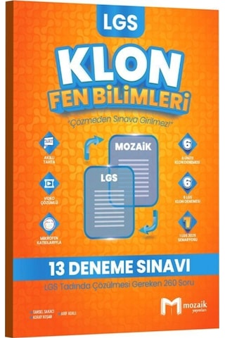 Mozaik Yayınları Mozaik 8. Sınıf Lgs Fen Bilimleri Klon 13'lü Branş Deneme