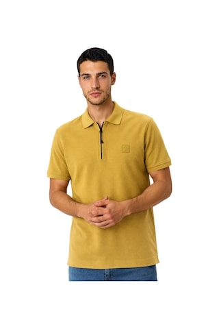 Arma Ar-ma Erkek Polo Yaka Tişört Baskisiz Basic Yaka Fermuarli Örme Kumaş Regular Fit %100 Pamuk 30/1 Çift Toplama Penye Pike Y31374358502 Hardal Sarısı-h1