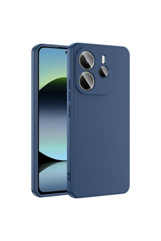Xiaomi Redmi Note 14 4g Kılıf Yumuşak Silikon Kamera Korumalı Lansman Ata Pro Tech Lacivert