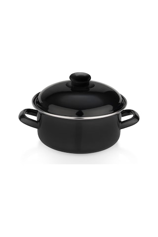 Schafer Komfort Pişir Sakla Emaye Tencere 18 Cm-siyah