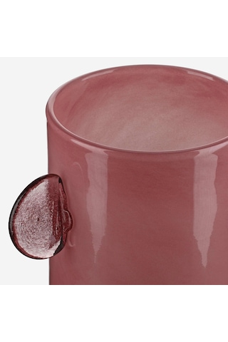 Pembe Cam Vazo 18x18x23 Cm