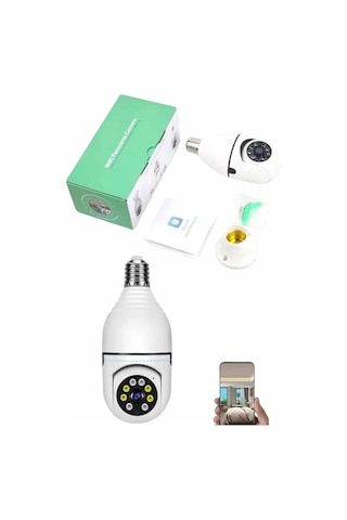 Güvenlik Kamerası Wi-fi Özellikli 360 Derece Full Hd 1080p Ampül Kamera