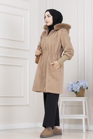 Beli İçten Tünelli Kapüşonlu Kap-camel-5556 Camel