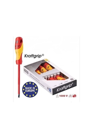 Kraftgrip 43904 7'li 1000v İzoleli Düz-yıldız Tornavida Seti