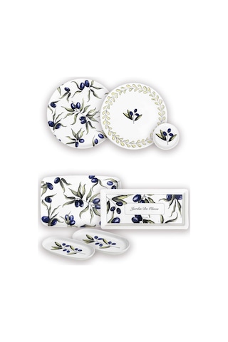 The Mia Olivos Kahvaltı Takımı 6 Kişilik 19 Parça Set 2 Çok Renkli