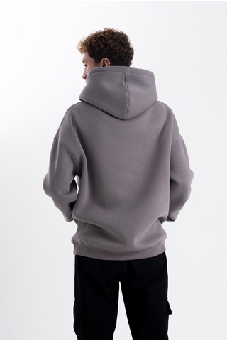 Unisex Maclemore Kapüşonlu Sweatshirt Gri