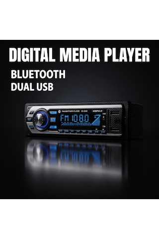 Korax Kx-3040 Bluetooth Çift Usb Girişli Rgb Çok Renkli Oto Teyp 4 X 50 W / Microsd / Aux