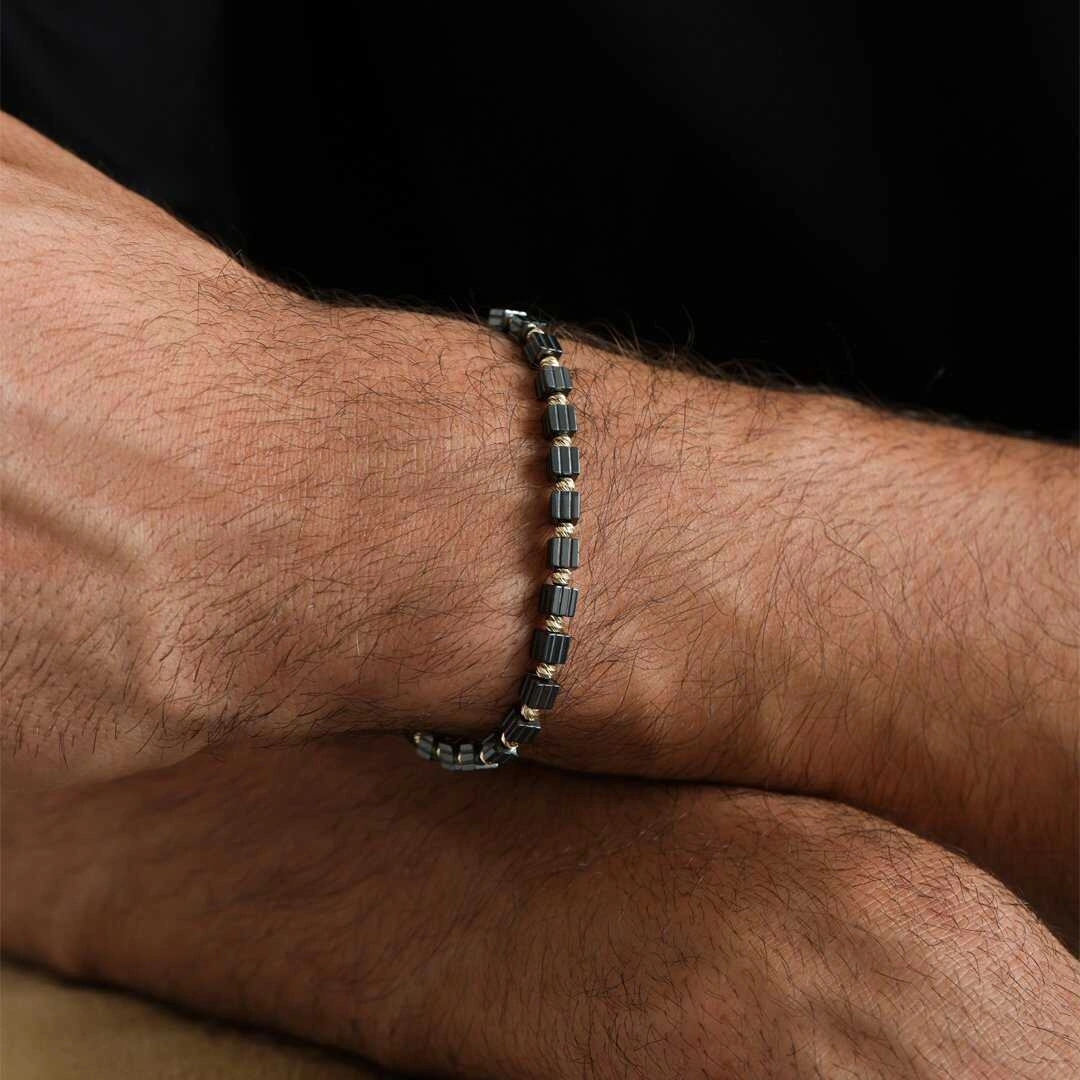 Kapsül Onix Taşı İpli Erkek Bileklik 12926580