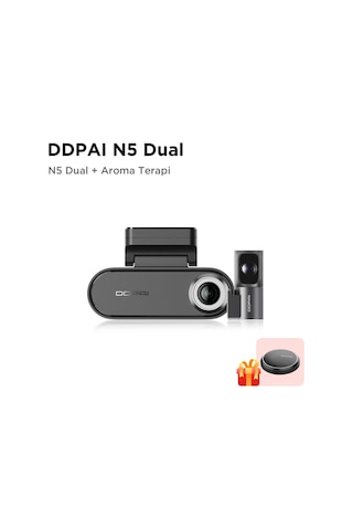 Ddpai N5 Dual, 4k, Wi-fi, Gps , Araç İçi + Arka Kamera Siyah