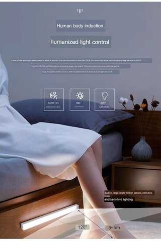 Willowhaven Beyaz Sanat İnsan Vücudu Gece Işık Şeridi, 30cm, Taşınabilir El Şarj, Merdiven, Şarap Dolabı Işığı Beyaz