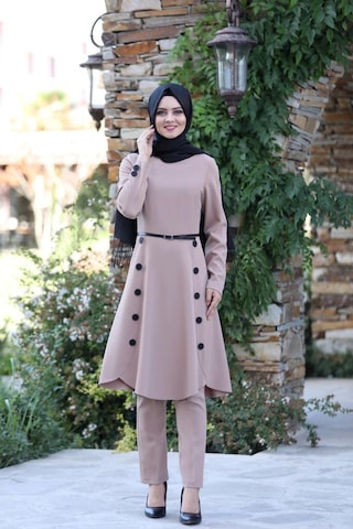 İbrahim Burak Etiler Collection Pileli Takım Elbise Mc0035 Pudra