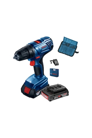 Bosch GSR 180-LI 2x2.0Ah Çift Akülü Vidalama Makinesi + 23 Parça Set - 06019F810A