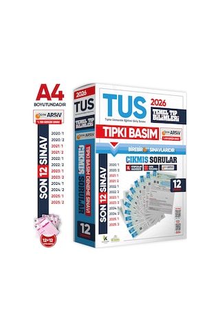 Karakutu Yayınları 2026 Tus Temel&klinik Tıp Bilimleri Ösym Çıkmış Soru Tıpkı Basım Son 6 Yıl 24lü Deneme Kitapçığı