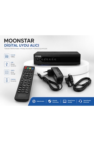 Moonstar Full Hd Kasalı Dsr-6500 Blue Karavan Ve Tüplü Tv Lere Uygundur