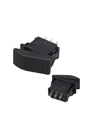 Powermaster Sembolsüz Işıksız Yaylı 3 Pinli On-off-on 12-24v Marin Switch