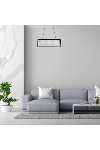 Belet Glop Başlıklı Siyah Sarkıt Avize Siyah