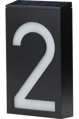 Singree Güneş Enerjili Led Ev Numara Lambası - Işık Kontrollü Duvar Tipi, 8 Saat Süreli Aydınlatma, Ip55 Su Geçirmez, N766 Modeli Sayı 2