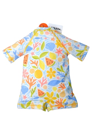 Soleda Uv Korumalı Upf 50+ Bebek Çocuk Tulum Mayo Underwater Salad Çok Renkli