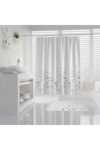 Tropik Banyo Duş Perdesi 8441 Model Çift Kanat 2X110X200Cm Çok Renkli