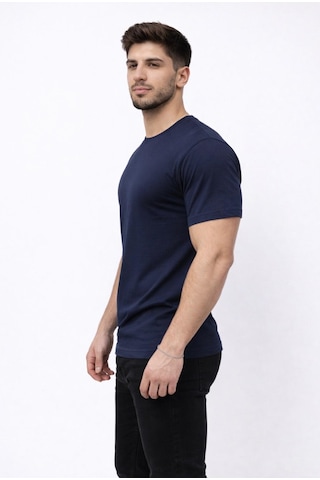 Axxel Erkek Lacivert Kısa Kollu Bisiklet Yaka T-shirt-d677 Lacivert