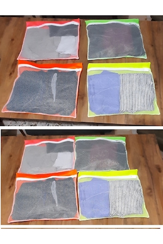 4 Adet 4 Renk Bavul İçi Düzenleyici - Fermuarlı Valiz Organizeri Renkli