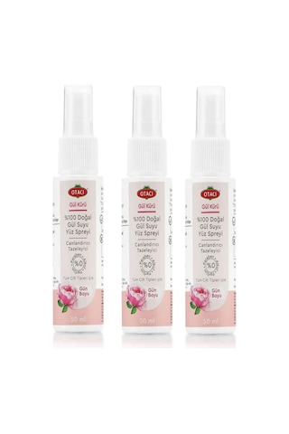 Otacı Gül Kürü Gül Suyu Yüz Spreyi 50 Ml X 3 Adet