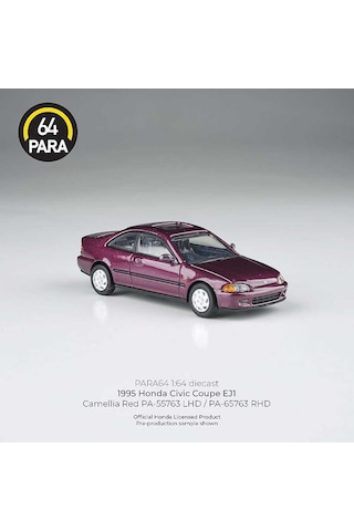 Para64 Honda Civic Coupe Ej1 1995 Camelia Red Pa-55763 Çok Renkli