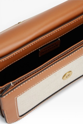 Tommy Hilfiger Th Scrıpt Flap Crossover Canvas Kadın Kahverengi Çanta - Aw0aw18737