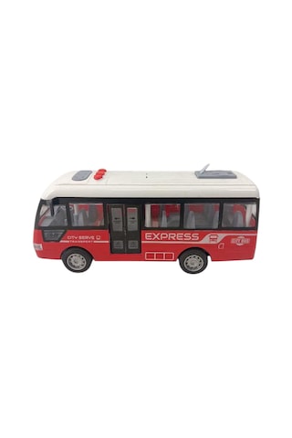 Kırmızı Mini Ekspres Otobüs Oyuncağı Kırmızı