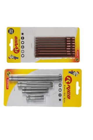 Rico 150mm Torx Bits Uç Seti Uzun Kısa Yıldız Matkap Ucu Takımı S2 Çelik