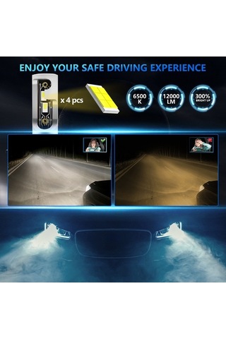 Pazly H4/9003 Ip68 Su Geçirmez Araba Led Far Ampulü Gri - Yüksek Parlaklık