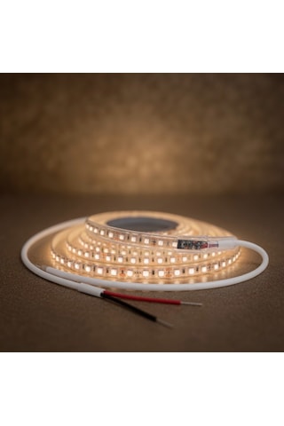 220v 120 Led Dış Mekan Şerit Led Gün Işığı Işık Arkası Yapışkanlı Suya Dayanıklı Dekoratif Aydınlatma 5 metre