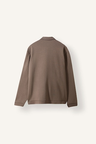 Defacto Regular Fit Polo Yaka Fermuarlı Basic Sweatshirt Hırka H9523ax26wnbn571 Kahve-bn571
