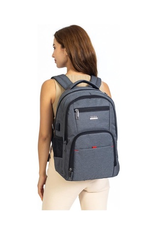 Gri Sportif Darbe Emici Su Geçirmez 13,3-14 İnç Laptop Sırt Çantası Renkli Çok Renkli
