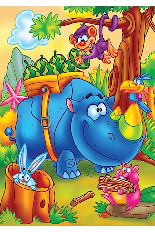 Yappuzz Tembel Tavşan 16 Parça Çoçuk Puzzle