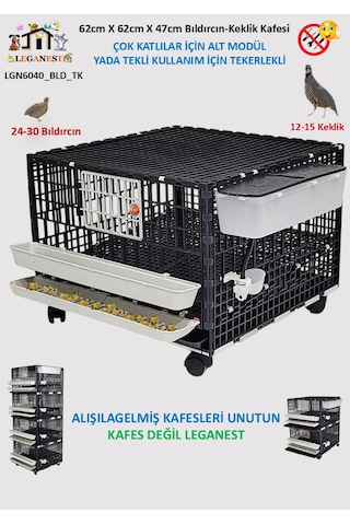 62cm X 62cm X 47cm 25-30ad. Bıldırcın Kapasiteli Lgn6040 Bld Tk