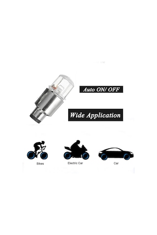 Jeehugo Bisiklet, Araba Ve Motosiklet İçin Led Tekerlek Işığı - Işık Ve Hareket Sensörlü, Su Geçirmez, 2 Adet Paketli Renkli Dönüşümlü Çok Renkli