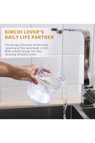 Xiyyadms 800ml Plastik Turşu Kabı, Görünür Kapaklı, Çatal İlaveli, Kuru Ve Yaş Gıda Ayrımı, Mutfak Ve Ev Kullanımı İçin İdeal Beyaz