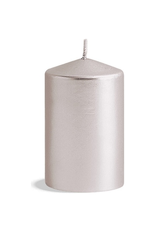Pasabahce Silver Silindir Mum 110x68 Mm - 1 Adet Gri
