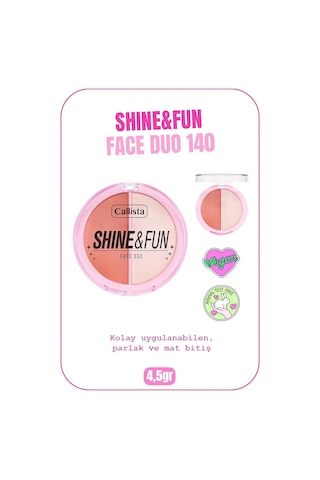 Callista Shine & Fun Face Duo Allık & Aydınlatıcı Paleti 140 Good Company