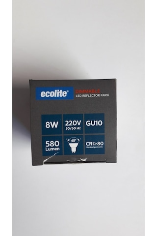 Ecolite 8W Dimmerli Gu10 Led Ampul Gün Işığı(Sarı Işık)