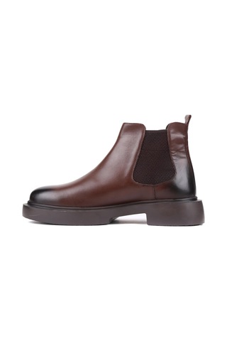 Shoetyle - Kahverengi Deri Erkek Chelsea Bot 250-082-907 Kahverengi