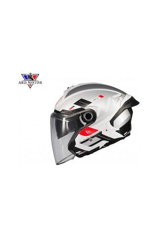 Mt Helmets Cosmo Sv Sılence A2 Parlak Yarım Kask Beyaz