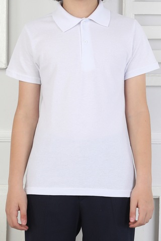 2'li T-shirt Kız Çocuk %100 Pamuk Okul Tarz 5-13 Yaş 12278 Beyaz