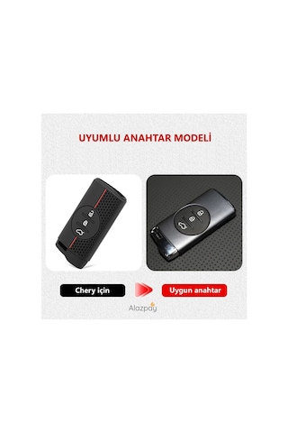 Chery Tiggo 7 Arrizo 5 Silikon Anahtar Kılıfı 1 Adet - Kırmızı