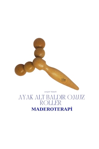 Maderoterapi Ayak Roller Ayak Altı, Baldır 2 Li Set Masaj Aleti