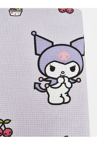 Karışık Kuromi Baskılı Tek Kişilik Kız Çocuk Pike Takımı Çok Renkli