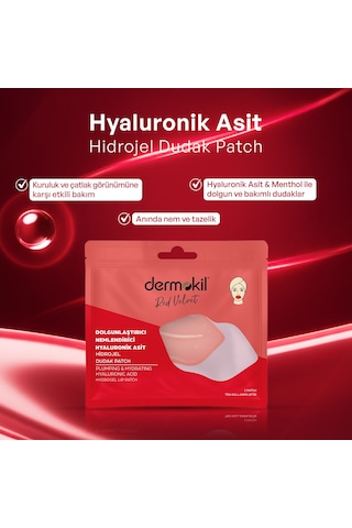 Dermokil Dolgunlaştırıcı Nemlendirici Hyaluronik Asit Hidrojel Patch Dudak Maskesi