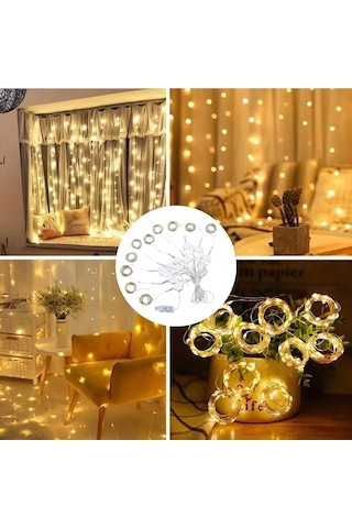 Buffer Uzaktan Kumandalı Led Perdeye Takılabilen Kancalı Işık Usb 3x3 Metre Peri Perde Led Renk